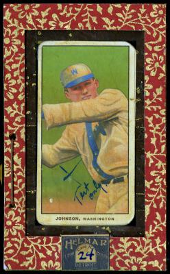 Picture, Helmar Brewing, T206-Helmar Card # 24, Walter JOHNSON (HOF), Windup, Washington Senators